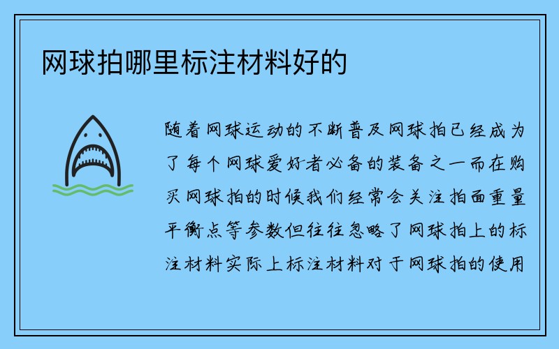 网球拍哪里标注材料好的