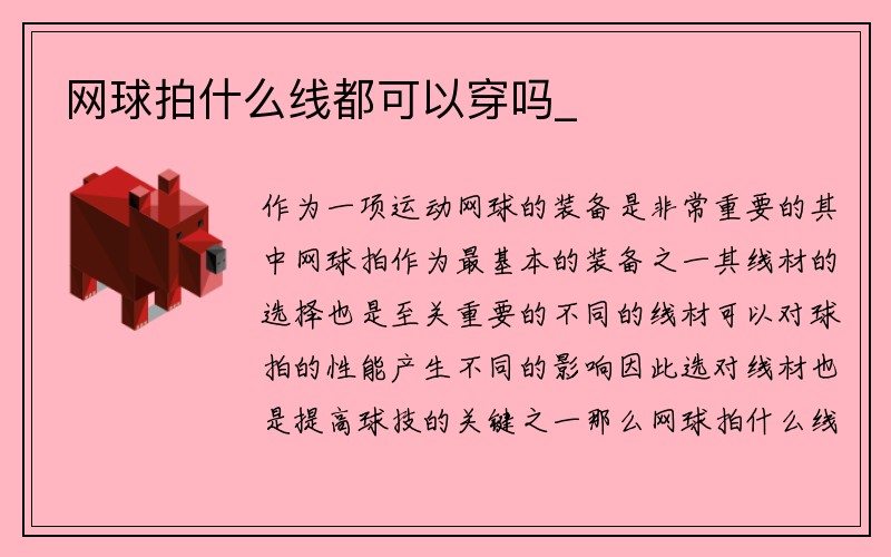 网球拍什么线都可以穿吗_