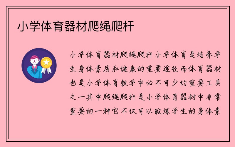 小学体育器材爬绳爬杆